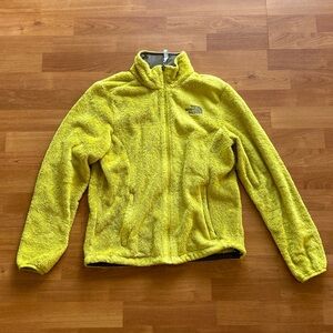 The North Face Women’s Size S Yellow Zip Jacket Fuzzy Fleece